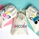 Sacs cadeaux thème licorne magique pour fille et garçon 5 pièces décoration pour fête