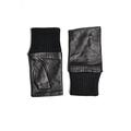 Urban Classics Unisex Half Finger Synthetic Leather Gloves Handschuhe, Black, L/XL