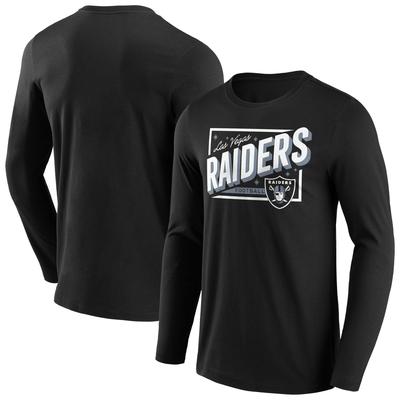 Las Vegas Raiders Facemask Iconic Hometown Grafik Langarm-T-Shirt - Herren Image