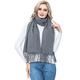 Cashmere Pashmina for Women, vimate Winter Thick Grey Cashmere Scarf Shawls and Wraps for Women/Men (UK-Grey)