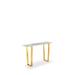 Rectangle Gold Console Table (Faux Marble) - 30'' H x 48'' W x 14'' D