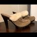 Michael Kors Shoes | Michael Kors Slip On Heels | Color: Tan/Cream | Size: 7