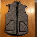 J. Crew Jackets & Coats | J. Crew Quilted Vest - Chevron - Full Zip Up - Pockets | Color: Black/White | Size: Xxs