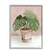 Stupell Industries Potted Monstera Plant Pink Room Still Life Black Framedd Giclee Texturized Art By House Fenway Canvas in Green | Wayfair