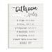 Stupell Industries Bathroom Rules Toilet Paper Sign Country Plank Pattern by Natalie Carpentieri - Textual Art on Canvas in White | Wayfair