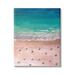 Stupell Industries Warm Tide Umbrella Beach Coastal Landscape Painting White Framedd Giclee Texturized Art By Lauren Jane in Blue | Wayfair