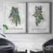 The Holiday Aisle® Sprig of Christmas Time - 2 Piece Painting Print Set Canvas, Solid Wood in Gray/Green | 42.5 H x 61 W x 3 D in | Wayfair