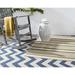 Blue/Brown 79 x 0.2 in Area Rug - Wade Logan® Arneshia Chevron Dark Brown Indoor/Outdoor Area Rug, Synthetic | 79 W x 0.2 D in | Wayfair