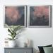 Red Barrel Studio® Sunset Aura I Sunset Aura I - 2 Piece Picture Frame Painting Set Canvas, Solid Wood in Gray/Pink | 30.5 H x 61 W x 3 D in | Wayfair