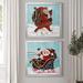 The Holiday Aisle® Santa & a Bay of Toys - 2 Piece Print Set Canvas, Solid Wood in Black/Blue/Green | 30.5 H x 61 W x 3 D in | Wayfair