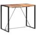 17 Stories Bar Table Kitchen Dining Room Pub Table Bistro Table Solid Mango Wood Wood/Metal in Brown | 23.6" x 23.6" x 43.3" | Wayfair