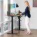 Latitude Run® Juliet Height Adjustable Solid Wood Standing Desk Wood/Metal in Black | 45.3" H x 48" W x 30" D | Wayfair