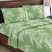 Red Barrel Studio® 4-Piece Foliage Bed Sheets & Pillowcases Set Microfiber/Polyester/Flannel in Green | King | Wayfair