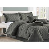 Latitude Run® 10-Piece Pre-Washed Microfiber Comforter Bed-in-a-bag Polyester/Polyfill/Microfiber in Gray | Wayfair