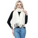 Cashmere Scarf and Shawl, vimate Super Soft Winter Cream/Off White Winter Pashmina Cashmere Shawl Wrap for Women (UK-Off White)