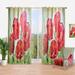 Designart 'Blossoming Poppies In The Morning III' Traditional Curtain Single Panel