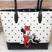 Kate Spade Bags | Disney X Kate Spade New York White Minnie Mouse Tote Bag Reversible Black White | Color: Black/White | Size: 12.6"H X 18.4"W X 6.4"D