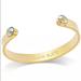 Kate Spade Jewelry | Kate Spade Polished Gold “Clean Slate” Aurora Borealis Crystal Cuff Bracelet | Color: Gold | Size: Os