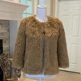 Zara Jackets & Coats | (Host Pick)Zara Faux Fur Jacket | Color: Cream | Size: S