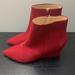 Nine West Shoes | Nine West “Carter” Red Suede Booties | Color: Red | Size: 8