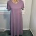 Lularoe Dresses | Brand New Lularoe Heathered Purple Carly Dress With Pocket | Color: Purple | Size: S