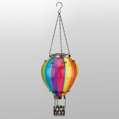 Large Rainbow Hot Air Balloon Solar Lantern Multi Bright , Multi Bright