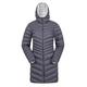 Mountain Warehouse Florence Womens Winter Long Padded Jacket - Water Resistant Rain Coat, Lightweight Ladies Jacket, Warm, 30C Heat Rating - for Outdoors, Walking Grey 12