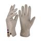 GSG Womens Winter Leather Driving Gloves for Ladies Warm Gloves Beige Medium