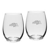 NDSU Bison 2-Piece 15oz. Stemless Wine Glass Set