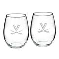 Virginia Cavaliers 2-Piece 21oz. Stemless Wine Glass Set