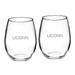 UConn Huskies 2-Piece 21oz. Stemless Wine Glass Set