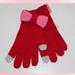 Kate Spade Accessories | Kate Spade Colorblock Bow Gloves Pink Red Knit | Color: Pink/Red | Size: Os