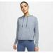 Nike Tops | Nike Women's Diffused Blue Yoga Jersey Cropped Hoodie Dd1930-491 Size 1x | Color: Blue | Size: 1x