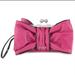 Jessica Simpson Bags | Jessica Simpson | 3d Oversized "Jenny Bow" Pink Bow Clutch Wristlet | Color: Pink | Size: 10.5" X 5"