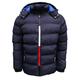 Mens Puffer Jacket Coat Detachable Hooded Quilted Padded Lined Winter Warm New (XX-Large, Navy)