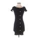 Ambiance Casual Dress - Bodycon: Black Solid Dresses - Women's Size Small