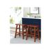 Gracie Oaks Bohl Heavy-Duty Solid Wood Bar Stool/Counter Stool Wood in Brown | 24 H x 17.63 W x 14.5 D in | Wayfair