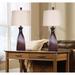 Wade Logan® Aroha Andrieka 30.25" Table Lamp Set Resin/Fabric in White/Black/Indigo | 30.25 H x 14 W x 14 D in | Wayfair