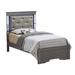 Glory Furniture Verona G6700C-KB3 Queen Bed, Silver Champagne Wood & /Upholstered/Faux leather in Black | 53 H x 44 W x 80 D in | Wayfair