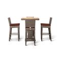 Latitude Run® Marfik 5 Piece Bar Set Wood/Teak in Brown/White | 42.75 H x 31.5 W x 31.5 D in | Outdoor Furniture | Wayfair