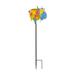 Arlmont & Co. Ahmeir Colorful Enameled Metal Cow Planter Garden Stake Metal in Yellow | 29 H x 6 W x 7 D in | Wayfair