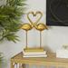 Novogratz Cole & Grey Eclectic Resin Flamingo Sculpture in Yellow | 15.4 H x 11.35 W x 3.6 D in | Wayfair 011607