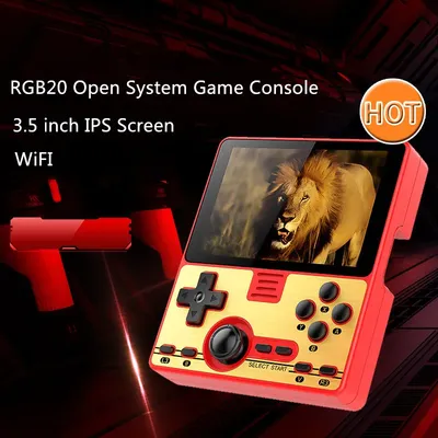 Powkiddy – Console de jeu portable rétro RGB20, Source ouverte, avec WiFI, BT, pour enfants, PS1,
