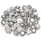 Lèvent à Pression en Métal avec Strass Blancs Mixtes 10 Pièces/Lot 18mm Fleur pour Bracelet