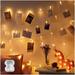 Led Photo Clips String Light - 30 Fairy Lights with Clips for Pictures - Yellow