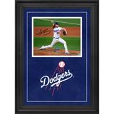 Dustin May Los Angeles Dodgers Deluxe Framed Autographed 8'' x 10'' 2020 MLB World Series Champions Pitching Photograph