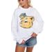 Women's Gameday Couture White Baylor Bears Run It Back Perfect Crewneck Pullover Sweatshirt