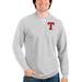 Men's Antigua Heathered Gray Texas Rangers Reward Crewneck Pullover Sweatshirt