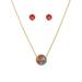 Coach Jewelry | Coach Horse Carriage Necklace & Earring Set Nib | Color: Gold/Red | Size: Os