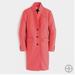 J. Crew Jackets & Coats | J Crew Serge Wool Regent Topcoat Salmon Coral 6p | Color: Pink/Red | Size: Various